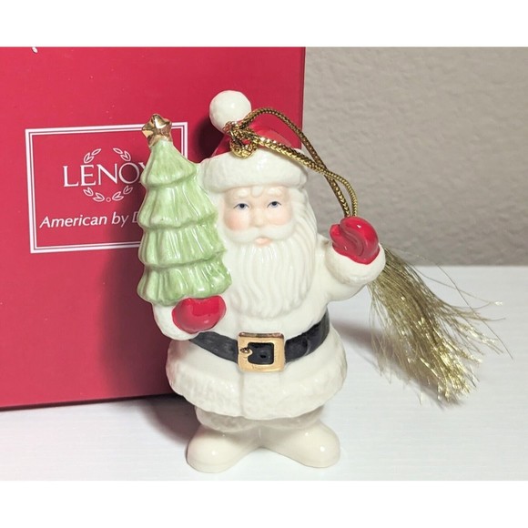 LENOX American Design Very Merry Porcelain Santa Claus Christmas Tree Ornament - Picture 1 of 3